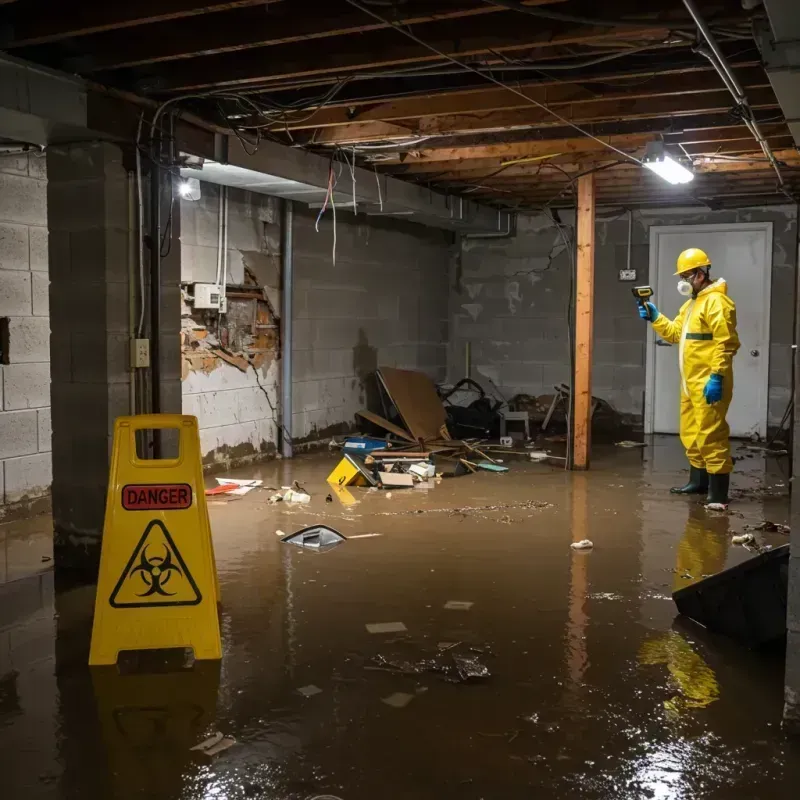 Flooded Basement Electrical Hazard in Loudon, TN Property