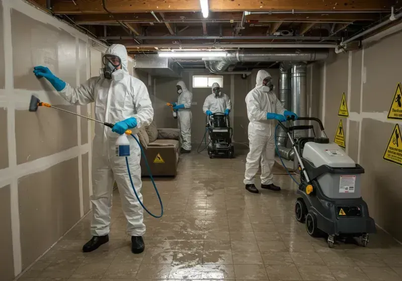 Basement Moisture Removal and Structural Drying process in Loudon, TN